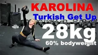 Karolina TGU 28kg BW 46kg | zaliczenie do Top Team | Turkish get up