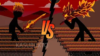 SUMMON X9999 ARMY SWORDSMAN LAVA VS X999999 ARMY GIANT LAVA | STICK WAR LEGACY - KASUBUKTQ