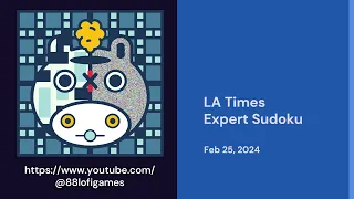 LA Times Expert Sudoku - Feb 25, 2024 Solution