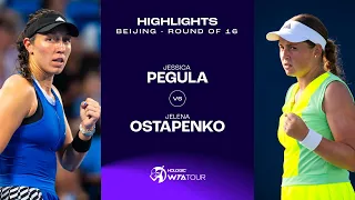 Jessica Pegula vs. Jelena Ostapenko | 2023 Beijing Round of 16 | WTA Match Highlights