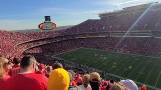 crowd noise at Arrowhead Stadium during AFC Championship Chiefs and Bengals (January 30th, 2022)