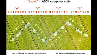 Таинственные круги на полях с бинарным кодом("Love") были найдены на полях Англии. Послание людям?