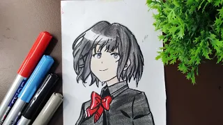 How to draw Anime Girl 🎨 #anime #drawing #art #animedrawing