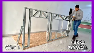 Cómo hacer la estructura de una pared de paneles de yeso con puerta y ventana