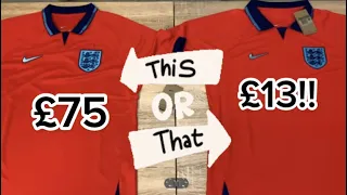 2022 Nike England Away Shirt Comparison Review - Genuine Stadium Fan Vs. DHGate FAKE Real V Fake