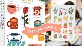 how i format my sticker sheets for production ☆