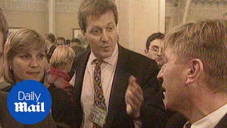 Anji Hunter stands by Campbell on the 1997 election trail - Daily Mail