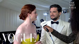 Kit Harington and Rose Leslie interviewed by Keke Palmer for Vogue at the 2021 Met Gala 💛