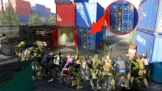 i WAS HIDING FROM ALL 19 CHEATERS in a SHIPPING CONTAINER on MW!!! "FINDING NOGAME" EP.98