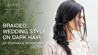 Braided Wedding Style on Dark Hair by Stephanie Brinkerhoff | Kenra Professional