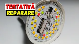 O tentativa de reparare a unui bec LED Smart RGB Antela