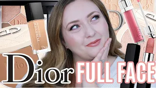 FULL FACE OF DIOR MAKEUP ... Dior Nude Dress, Powder No Powder, Forever Skin Glow Foundation & more