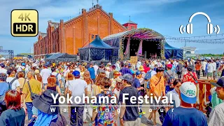 Yokohama Festival Walking Tour - Kanagawa Japan [4K/HDR/Binaural]