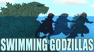 Godzilla GVK| Swimming Godzilla Party! (Godzilla Comic Dub)