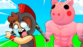 ¡ME PERSIGUE PEPPA PIG MAMADÍSIMA! 😱💪 Escapamos de la Piggy más Fuerte de Roblox (invictor)