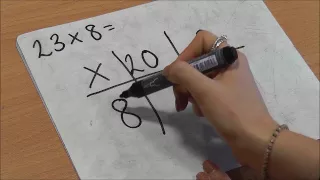 Multiplication 2 digit by single digit using the grid method