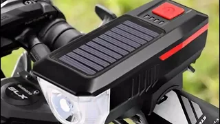Güneş enerjili kornalı bisiklet ön feneri inceleme (yajiaplus ly 17)