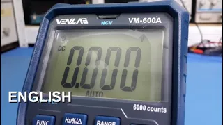 VM-600A is a Venlab True RMS DMM with 6000 counts & all features wanted in a full size multimeter.