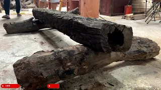 Wood Crafts: Recycling Of Railway SleeperS - Craft a Glass Table from  Railroad Sleeper /woodworking