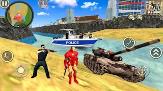 Iron Rope Hero Vice Town City - Fun at Miami Beach - Android Gameplay