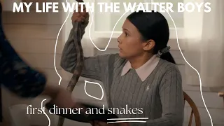 Jackie finds a snake at dinner and Cole brings her dinner MY LIFE WITH THE WALTER BOYS S1 EP1