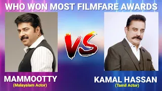 Mammootty vs Kamal Hassan | South Filmfare Awards | Most Filmfare Award Winner | CineFlamer