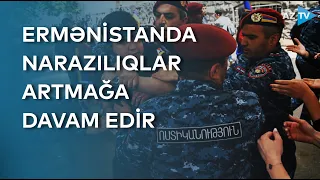 Ermənistan kütləvi aksiyalar pik həddə çatıb: "Nikol, istefa ver, xəyanətkar!"