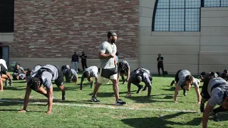 CU Football Players Do Countless UpDowns: Turnt Up Open Field Tackles