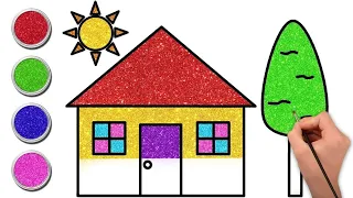 How to make shape house,shapes triangle, circle Square,Preschool learning video for kids