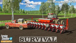 Survival in No Man's Land #26🔸Planting Sunflowers & Rolling. Selling Timber & Wood Chips🔸FS22🔸4K