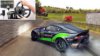 RELAXING Countryside Drift in Toyota SUPRA (4K) w/Steering Wheel | Assetto Corsa