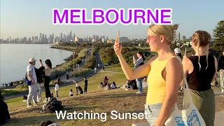 Sunset Gazing in Melbourne Point Ormond Lookout Elwood Victoria Australia