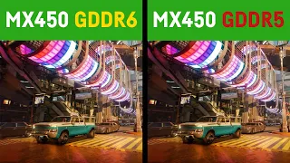 MX450 DDR6 vs MX450 DDR5 (Laptop) in 16 Games