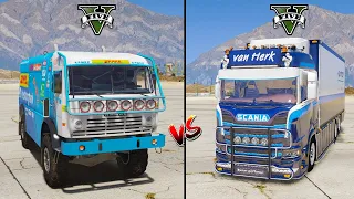GTA 5 Scania TRUCK VS GTA 5 Rassian Truck- WHICH IS BEST ?