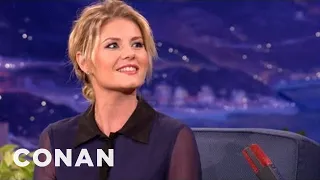 Elisha Cuthbert Slept Next To Tom Selleck On A Plane | CONAN on TBS