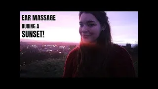 ASMR A Girl Relaxes you as the Sunsets! Cliffs, Ear Massage and Cupping [Binaural]