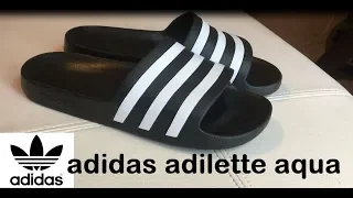 ADIDAS ADILETTE AQUA SLIDES $25