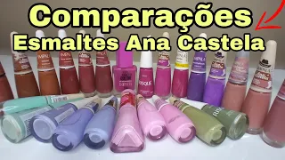 Comparações de esmaltes Ana Castela Impala