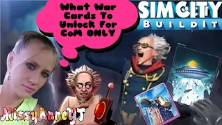 SimCity build it (what war cards to unlock for CoM only/war tips)