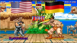 슈퍼 스트리트 파이터 2 터보 ➤ KekleAlex (Usa) vs miqui (Germany) Super Street Fighter 2 Turbo