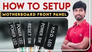 Front Panel Connection in Motherboard | CPU ke Front Panel Ka Connection Kaise Kare|Power,Reset,LED