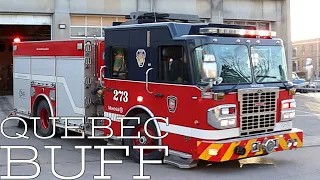 Montreal Fire Department (SIM) Pumper 273 responding 4x from fire station 73 in Ville Saint-Laurent.