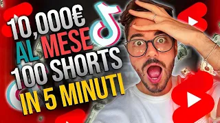 Come Fare Soldi Online Creando 100 Shorts in 5 Minuti ( +10.000€ )