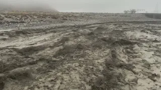 Mudslide after Hilary in Southern California