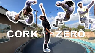 How to CORK ZERO on Trampoline (Rare Parkour/Freerunning Tutorial)