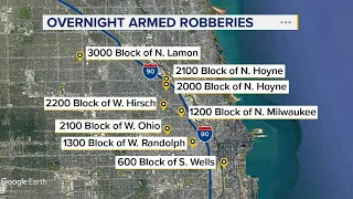 Chicago investigating robbery, carjacking spree