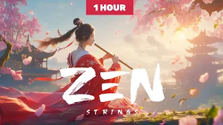 1 HOUR OF MEDITATION AND RELAXATION  🌸 Zen Strings: Chinese Tranquil Guzheng and Flute Ambient Music