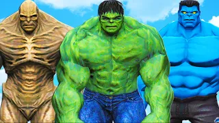 The Incredible Hulk vs Abomination vs Blue Hulk - Epic Battle