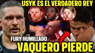 USYK PARTE NARIZ DE FURY Y CASI LO NOQUEA PERO REFERI LO SALVÓ Y VAQUERO LE DICE ADIOS AL SUEÑO