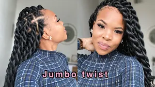 Easy method for Jumbo Twist |On short natural hair| beginner friendly